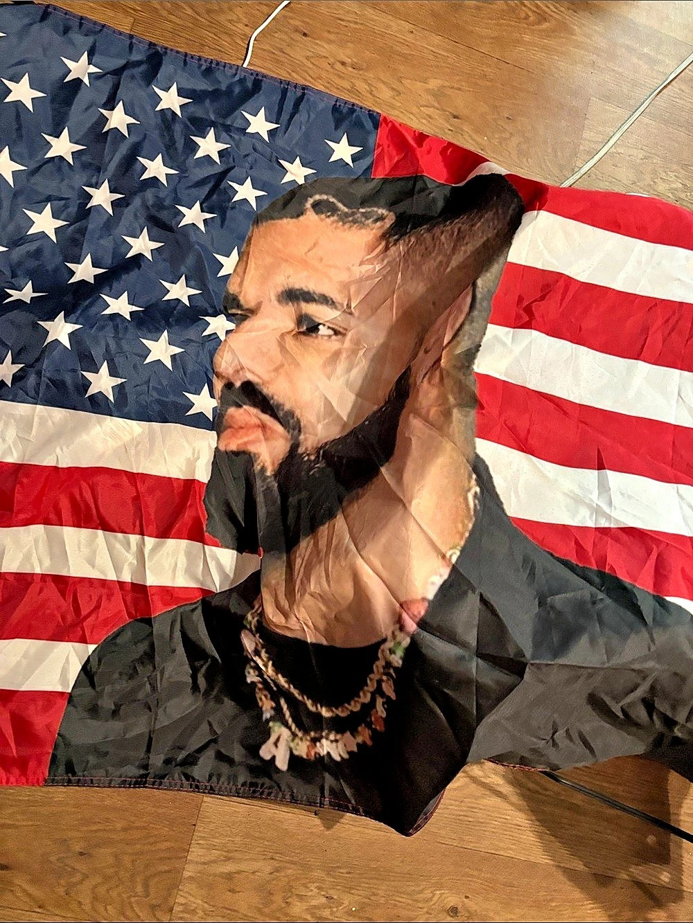Drake American Flag Tapestry Red & Blue